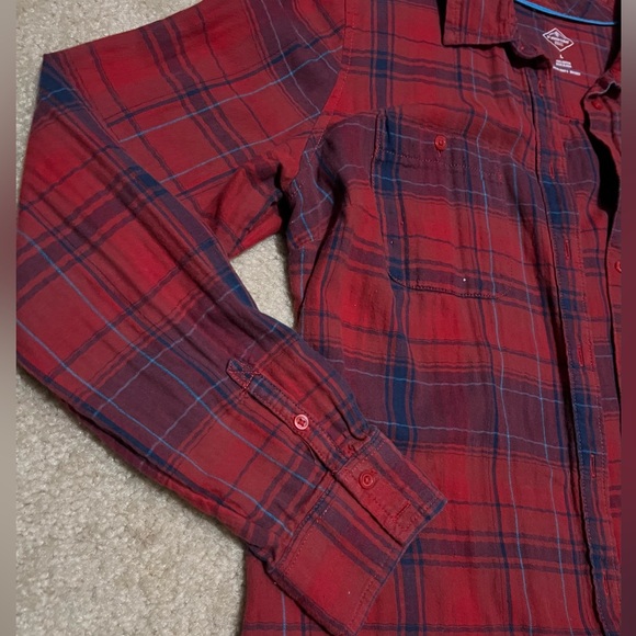 ST. JOHN’S BAY Women’s Red/Blue Plaid Flannel - Picture 3 of 8